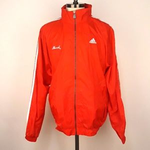 BOSTON MARATHON Adidas 2000 Red XL Full Zip Light Jacket VTG‎ Y2K